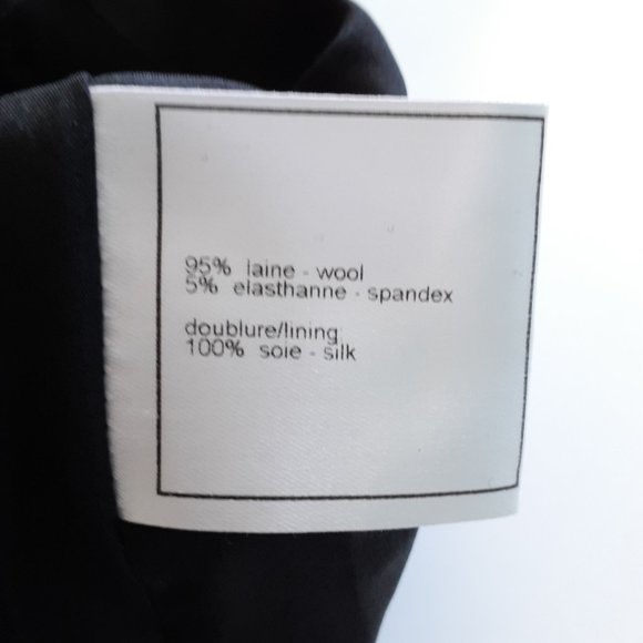 Chanel Wool Skirt With Pockets & Inverted Pleat Silk Lining Size 10 - Picture 12 of 14